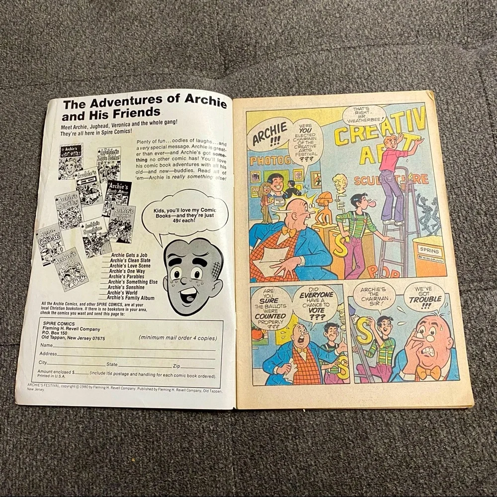 Vintage 1980 Spire Christian Comics “Archie’s Festival” 49¢ Comic by Al Hartley - Picture 3 of 6